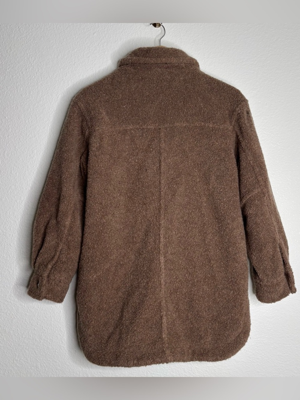 Madewell Teddy Belrose Shirt-Jacket Heather Oatmeal Sherpa XS - Picture 9 of 14